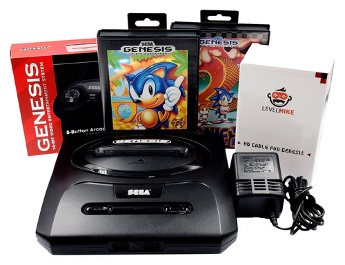 Sonic 1 + 2 Sega Genesis Console Bundle
