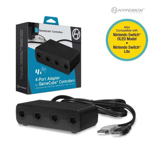 4-Port GameCube Controller Adapter for Switch, Wii U, and PC - Hyperkin
