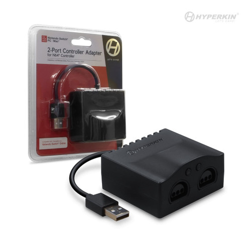 2-Port USB Controller Adapter for Nintendo 64, Switch, PC, and Mac - Hyperkin