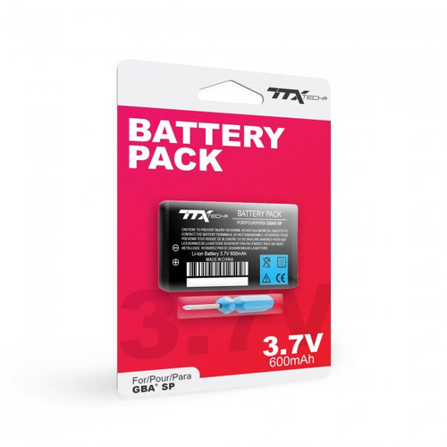 Rechargeable Lithium Ion Battery with Screwdriver for Game Boy Advance SP - TTX