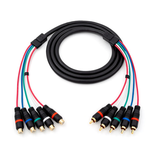 6ft 5x RCA YPbPr Component Extension Cable - HD Retrovision
