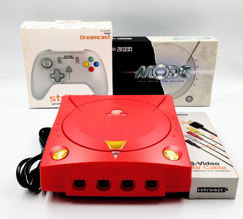 Upgraded Sega Dreamcast Console - MODE M.2 Bundle w/ Premium Red Shell
