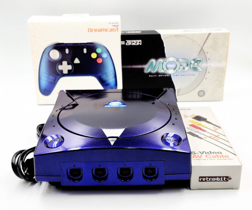 Upgraded Sega Dreamcast Console - MODE M.2 Bundle w/ Premium Blue Shell