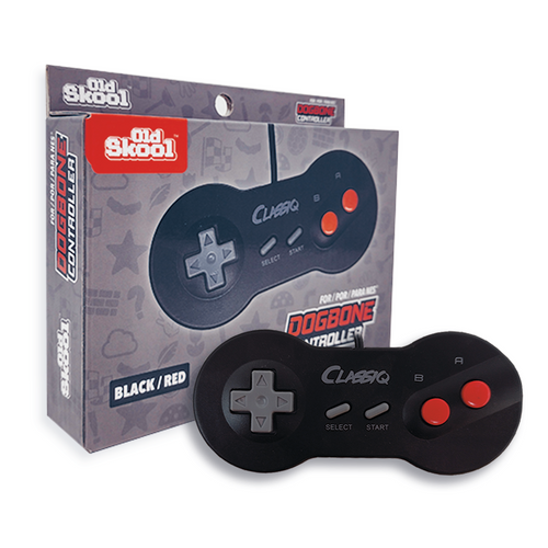 "Dogbone" Controller (Black/Red) for NES